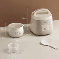 Ours cuiseur à riz capacité 1,6 l Mini cuiseur électrique Portable 220V appareils de cuisine ménagers doublure antiadhésive pour 1-3 personnes 4
