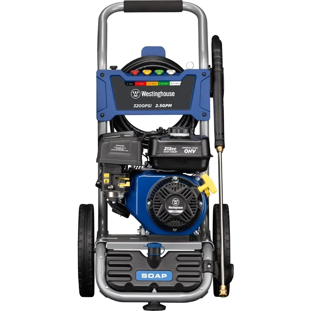 Gas Pressure Washer Onboard Soap Tank Spray Gun and Wand for Decks Sidewalks Siding Fences Railings Garage Floors