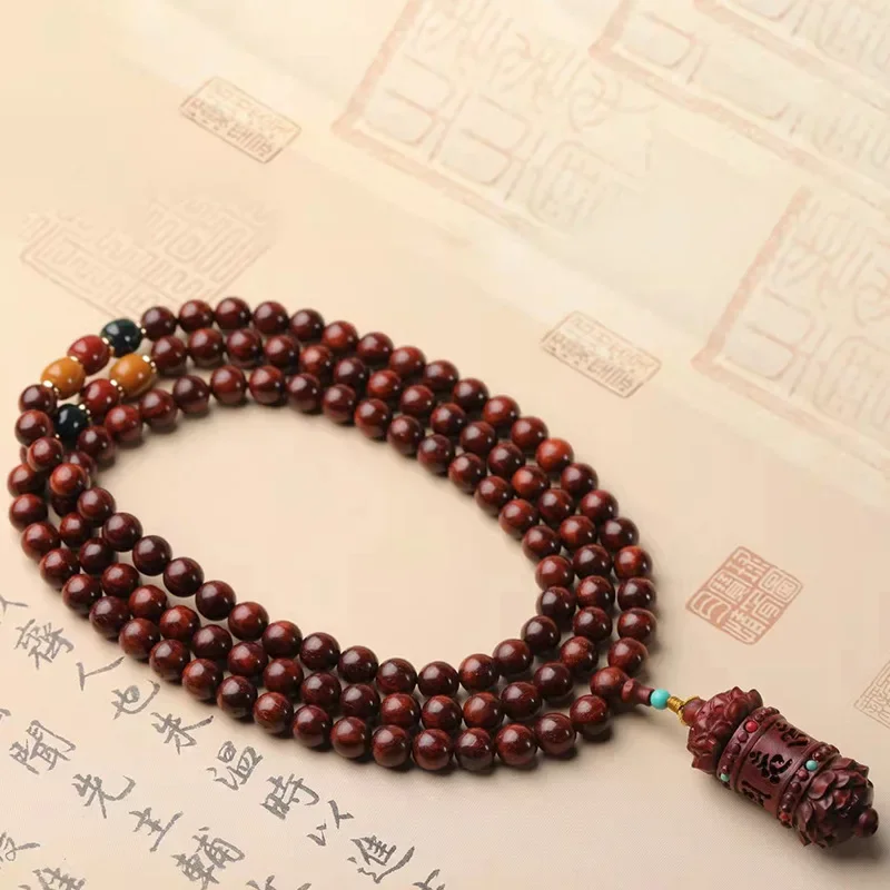 

Zambian rosewood with incense diffusing roller size 0.8 male and female rosary wooden Buddha bead ornament jewelry bracelet