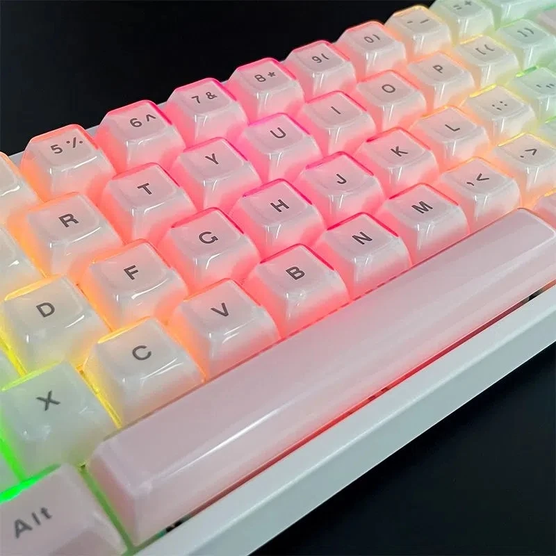 Teclado mecânico de geléia translúcida, Geléia Keycaps,