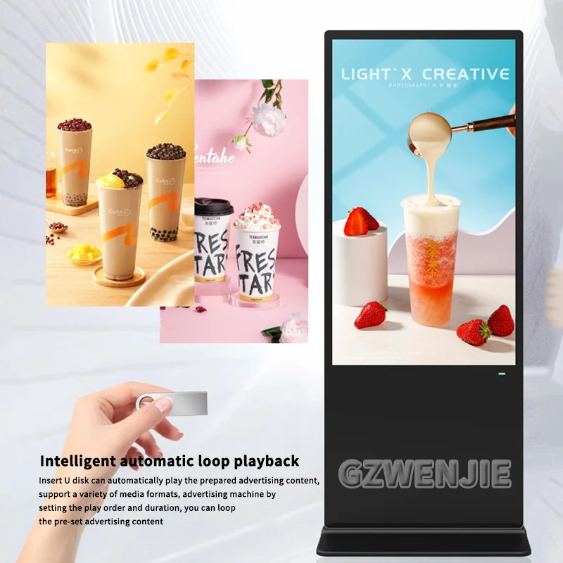 43 Inch Android/Windows + Touchscreen Floor Stand Wifi LCD Advertising Display Kiosk Indoor Digital Signage Standalone