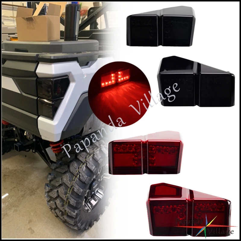 

1 Pair UTV 12V LED Taillight Rear Brake Lamp For Polaris Ranger 1000 XP CREW NSTR FACTORY CHOICE 2018-2022 Smoke Tail Light