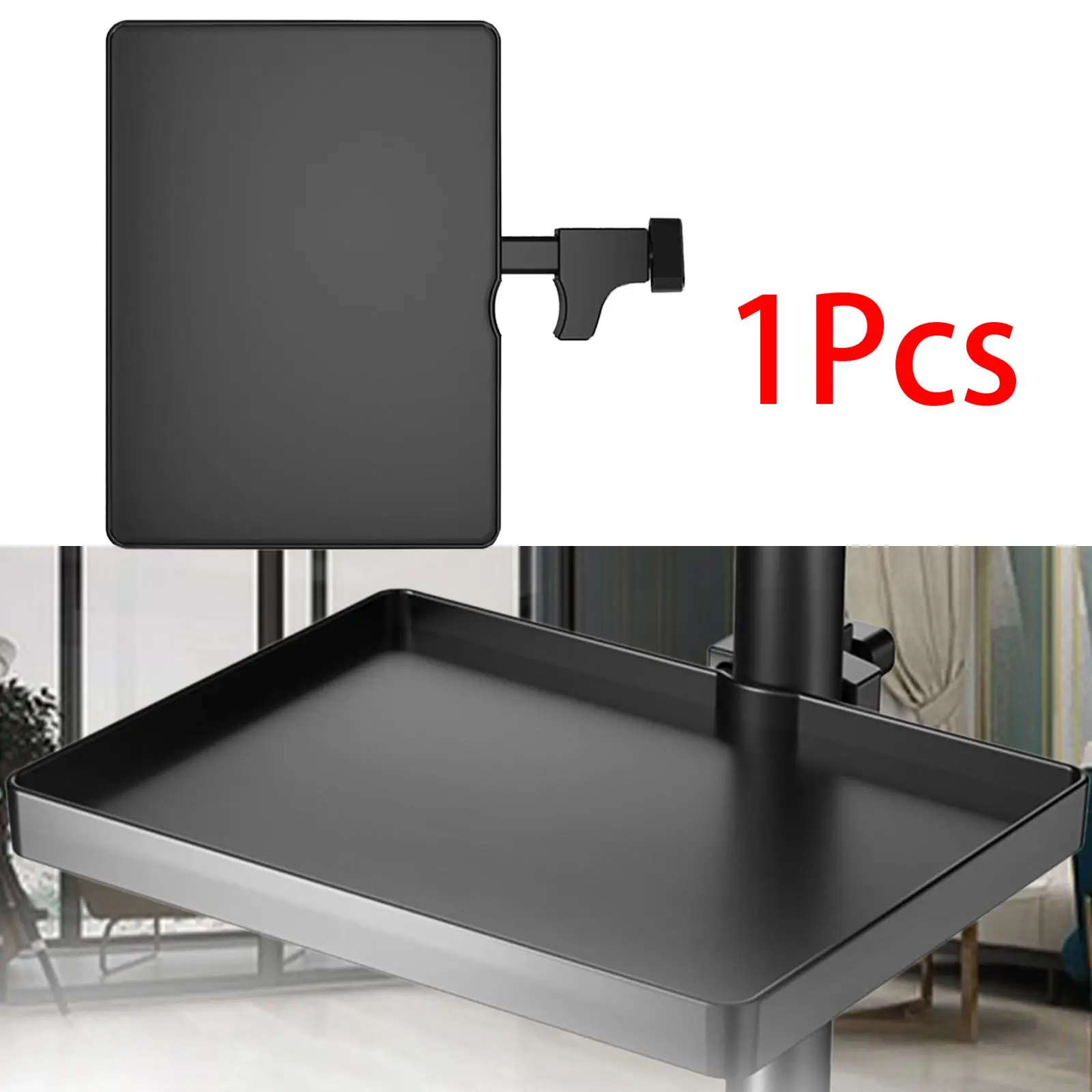 Sound Card Tray Stable Bracket Microphone Stand Tray Universal Mic Stand Holder Clamp Clamp On Shelf for Recording Tripod microphone stand