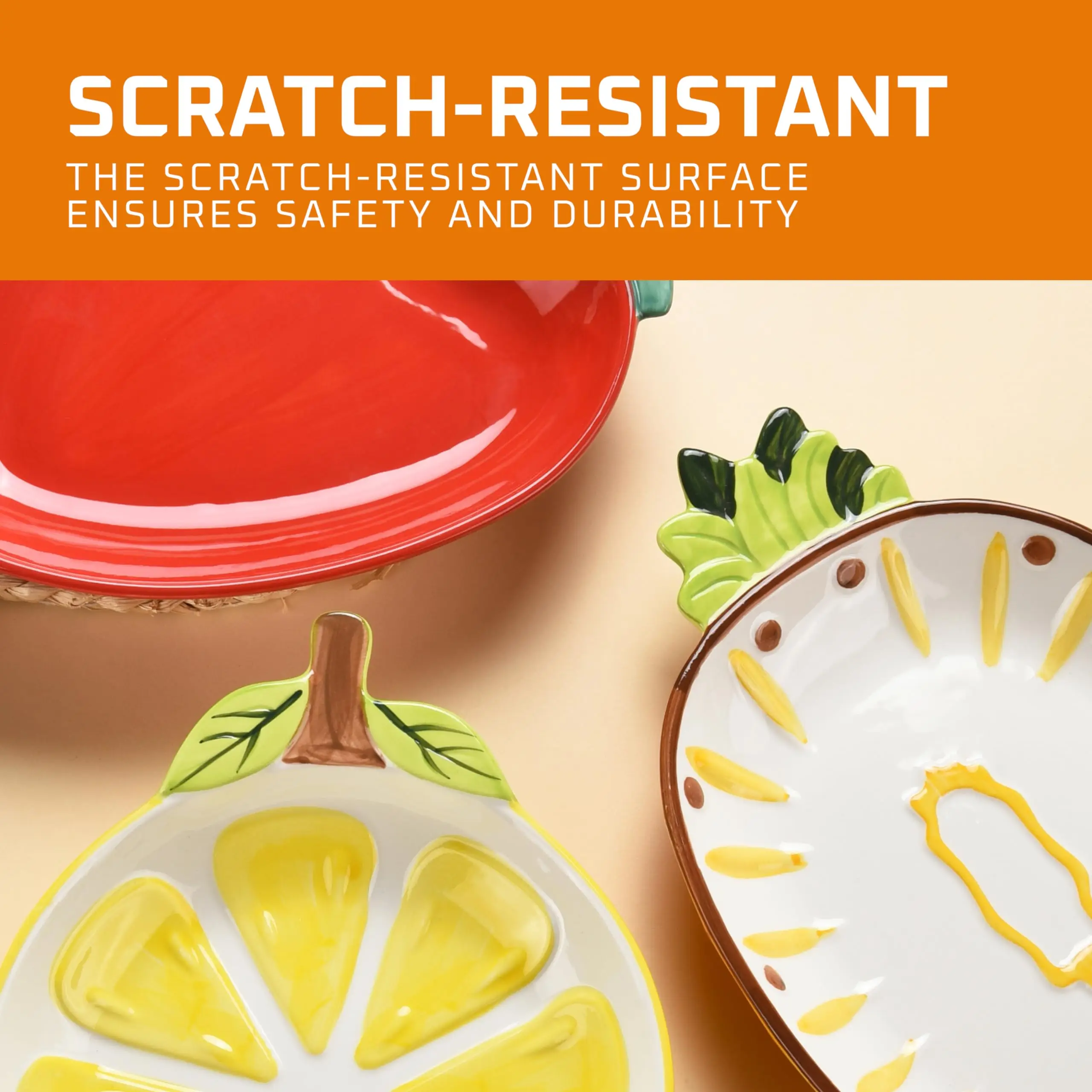 Multicolor Ceramic Plate Sets Polka Dot Design Scratch-Resistant Non-Toxic Lead-Free Decorative Service Plates for Special