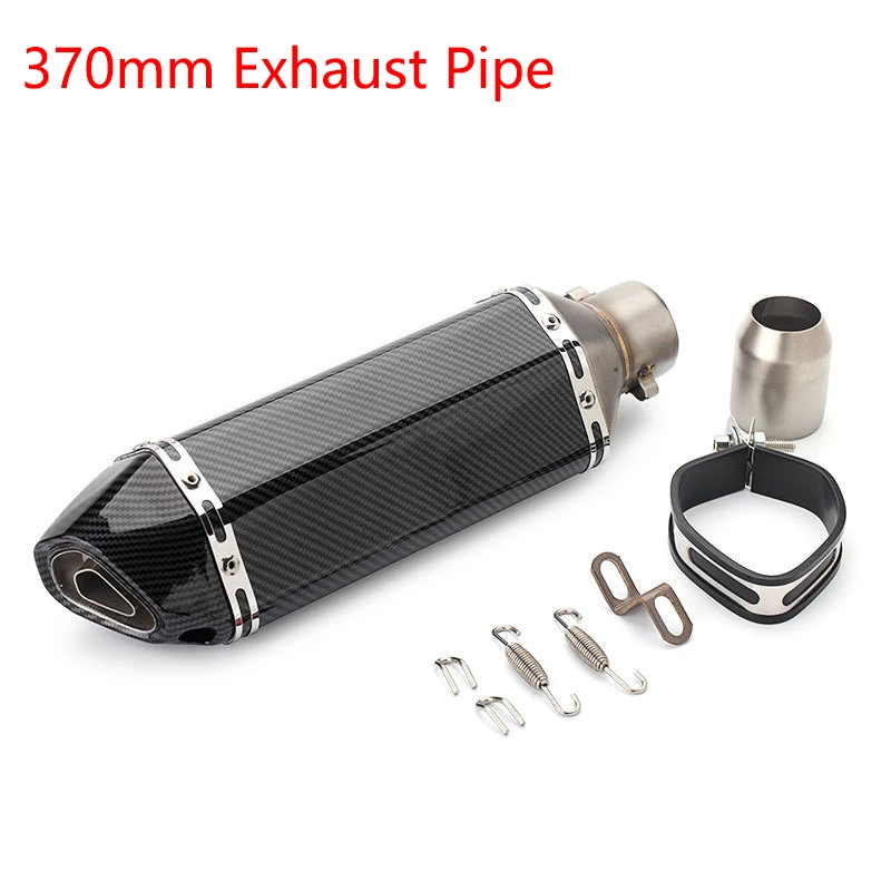 

Motorcycle modified exhaust pipe muffler full imitation carbon fiber body tail large hexagonal 51mm caliber high temperatu