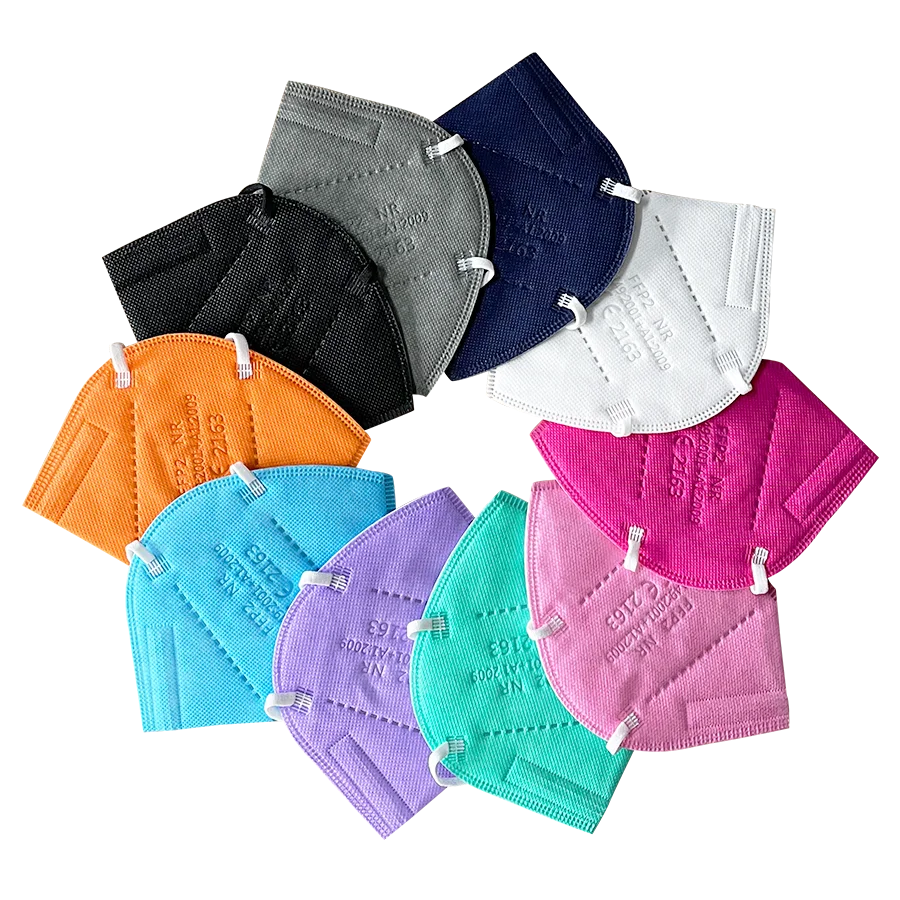 Adult 5 Layers KN95 Mask Respirator Fabric Face Mask CE Filter Mouth Dustproof Reuseable