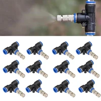 10PCS Mist Cooling Slip Lock Nozzle with Filter Inside 6Mm Low Pressure Atomization Micro-nozzles Garden Irrigation Spray 1
