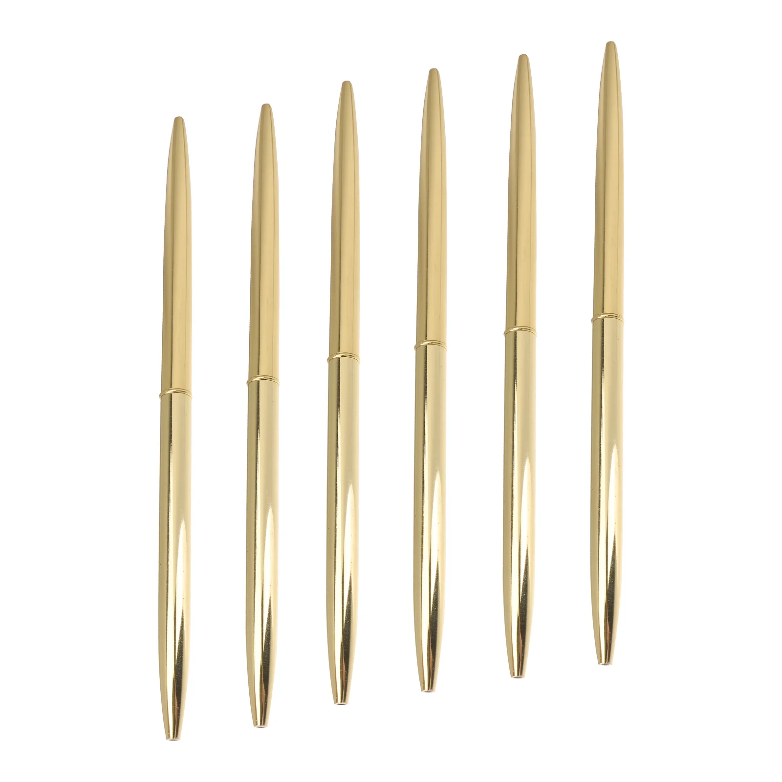 Ink Pens Metal Ballpoint Pen Black Ink Slim Metallic Writing Home Office Supplies Golden
