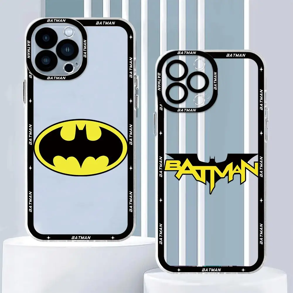 Matte Shockproof Armor Phone Case with Batman Logo Design