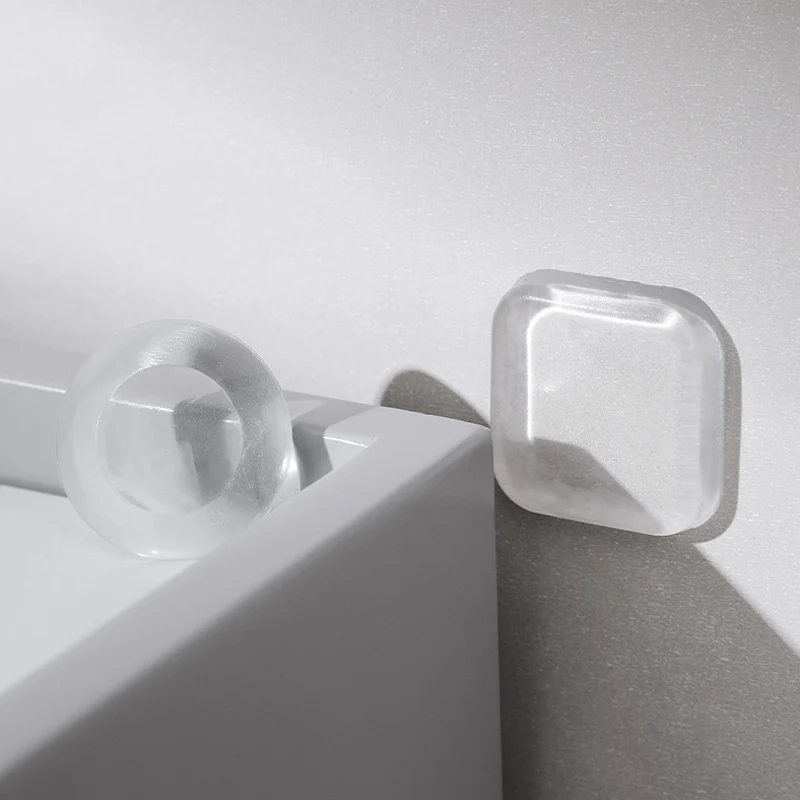 Door Stopper 6pcs Silicone Stickers Handle Bumpers Adhesive Mute Anti-Shock Pad