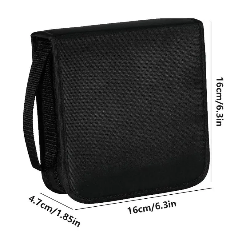 Portable CDs DVDs Case 40 Capacity Storage Bag Oxford Cloth Holder with Zipper for Home Car CDs Box Bags Accessories