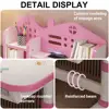 2Pcs/Set Girls/Boys Adjustable Student Writing Desk Chair Children's Study Desk Student Desk Child Home Writing Table Chair Set 3
