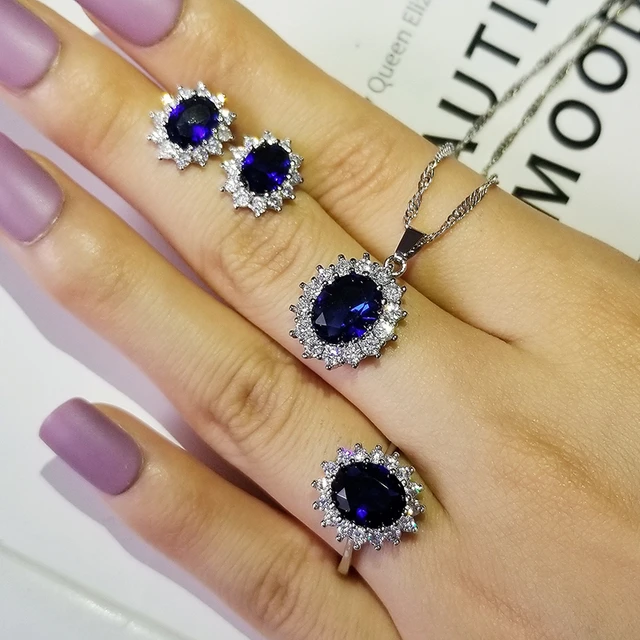 Lab Created Blue Sapphire - Vintage Inspired Rings – INFINITYJEWELRY.COM