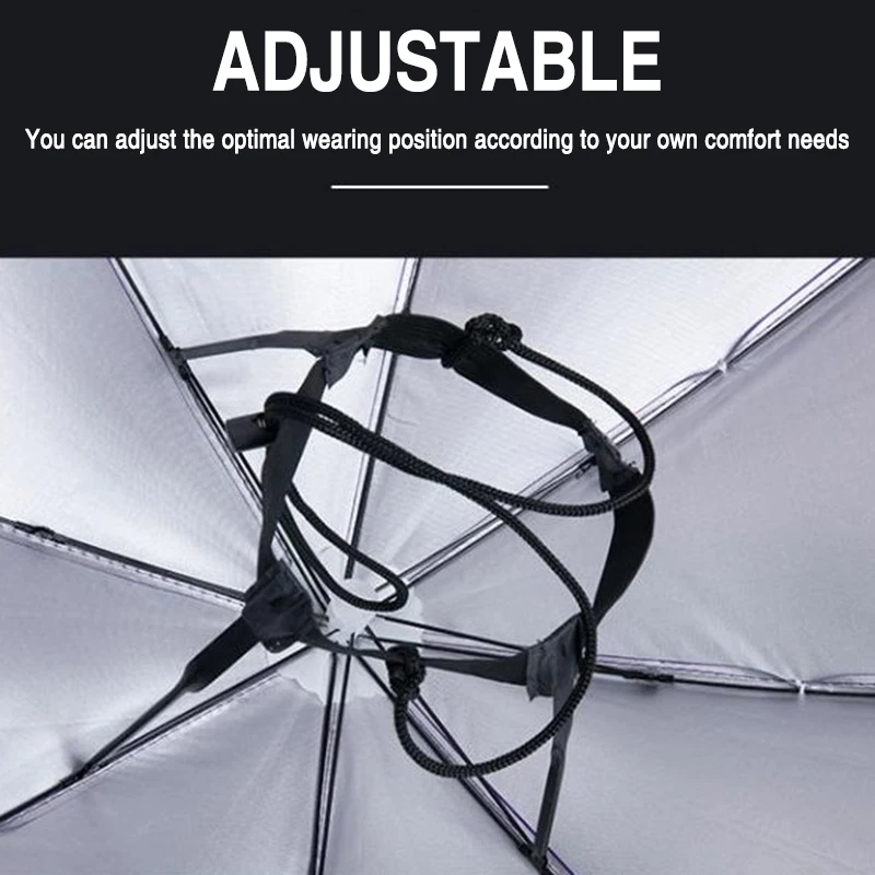 Umbrella Hat Outdoor Folding Fishing Sun Shade Portable Rain Anti-UV Camping Headwear