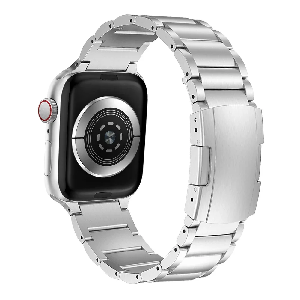 Titanium Alloy Metal Strap for Apple Watch Ultra2 9 8 7 45mm 41mm Stainless Steel Wristband IWatch 6 5 4 SE 44mm 42mm 40mm 38mm