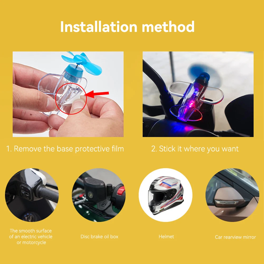 Wind Powered LED Airplane Ornament for Motorcycles Bicycle Handbar Car Rearview Mirror At Night Rotating LED Lights Decoration