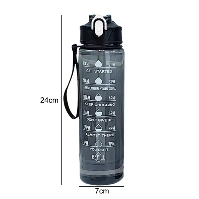 750-900ML Large Capacity Sports Water Bottle Leak Proof Colorful Plastic Cup Drinking Outdoor Travel Portable Gym Fitness Jugs 5