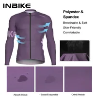 INBIKE – maillot de cyclisme respirant à manches longues pour hommes, haut de vélo de route avec poche, vêtements de cyclisme 3