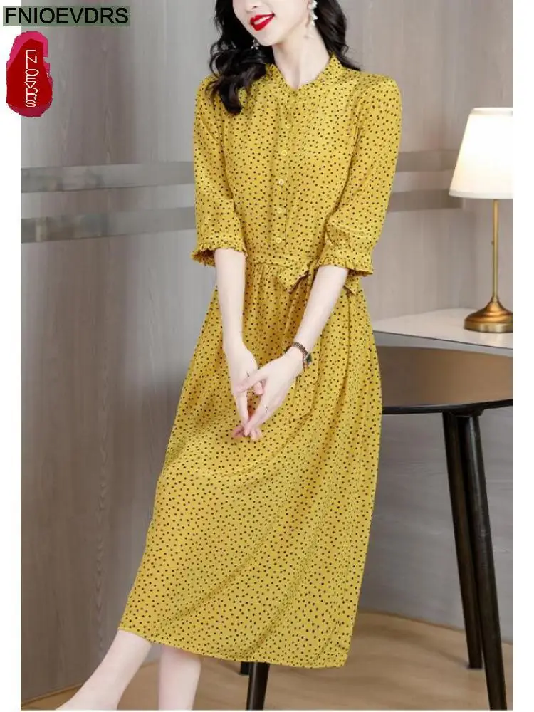 

M-3XL Romantic French Flower Lace-Up Long Dresses Women 2023 Summer Holiday Vintage Retro Floral Print A Line Feminine Vestidos