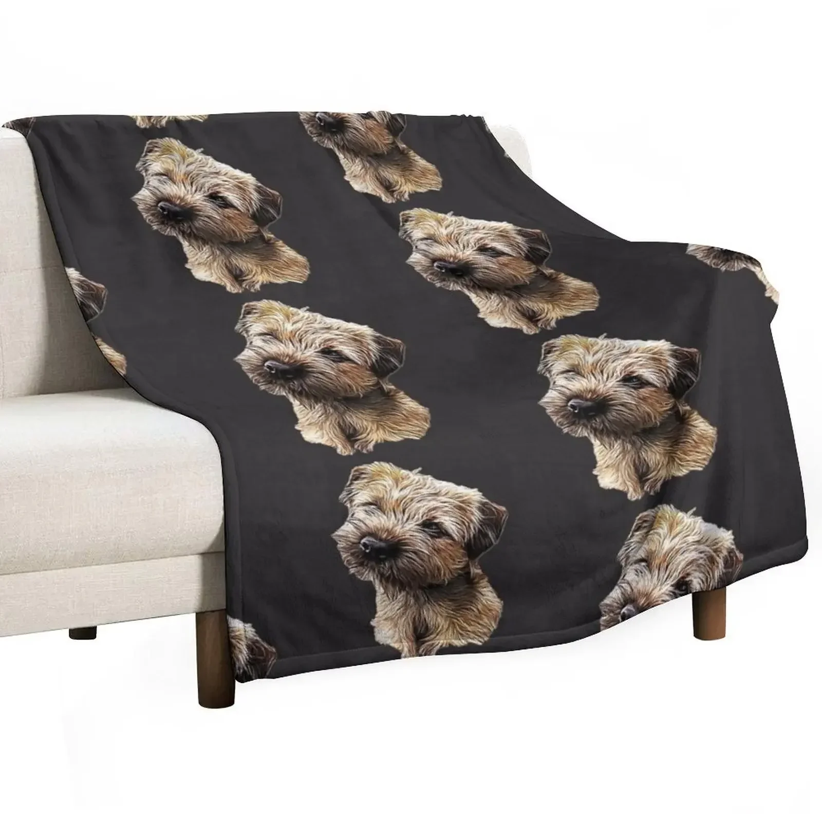 

Border Terrier Cute Puppy Dog Throw Blanket Picnic Comforter Blankets
