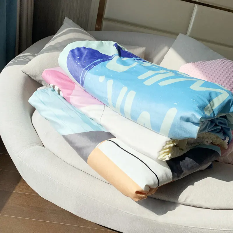 Cartoon Pattern Autumn and Winter Thickened Quilted Beanie Velvet Warm Skin Quilt Children's Soothing Warm Quilt