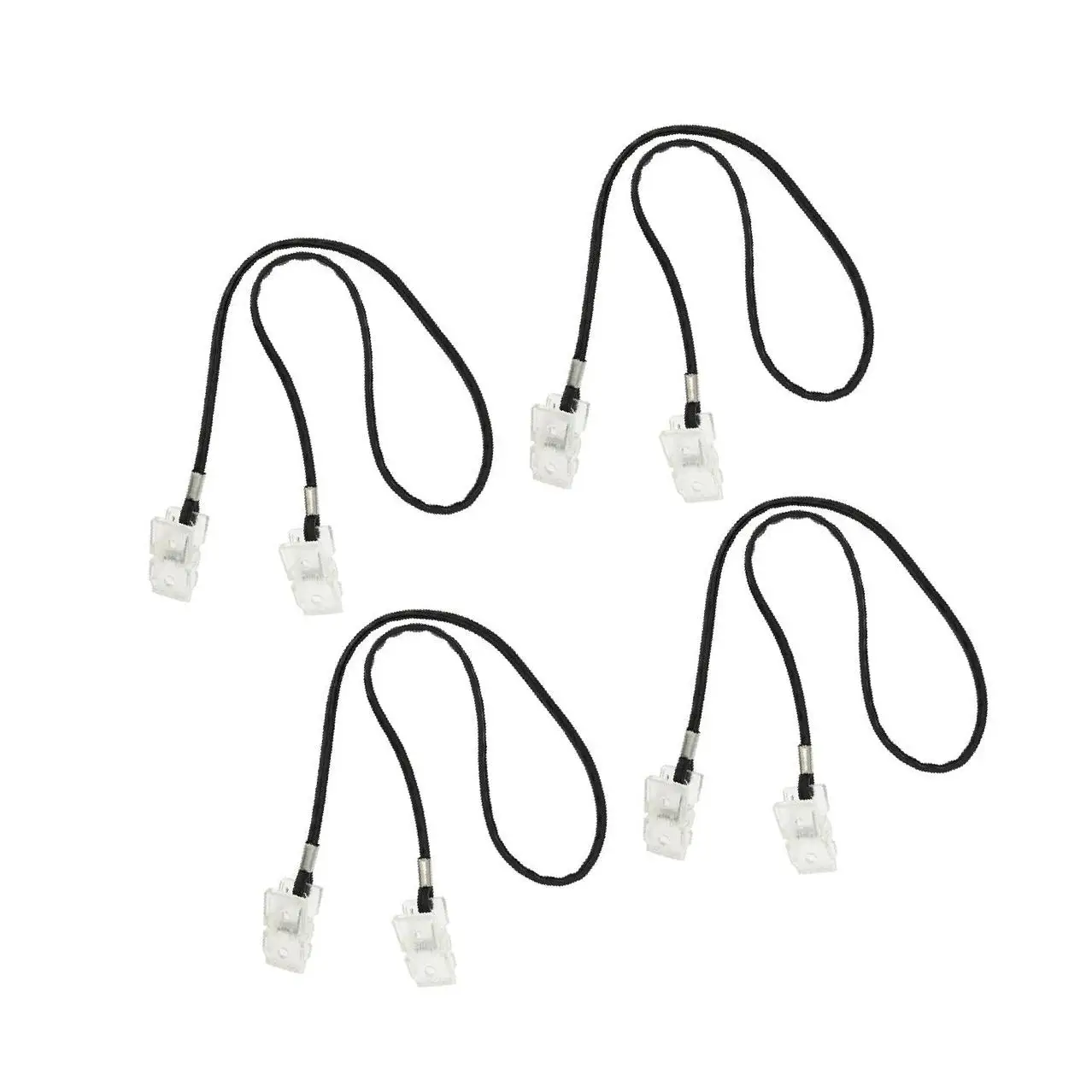 

2/3/5 4 Pieces Napkin Clip Lanyard Bib Holder Neck Chain for Elderly Adults Black