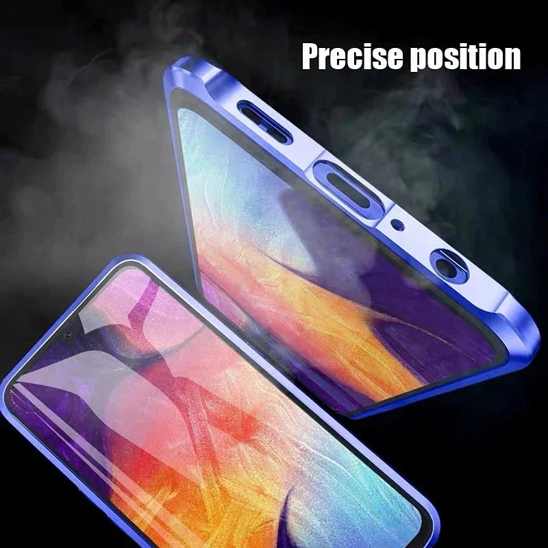Magnetic Tempered Glass Metal Case For Samsung S25 S24 S23 S22 S21 Ultra Plus FE For Samsung Double-Sided Glass Cover — view 6