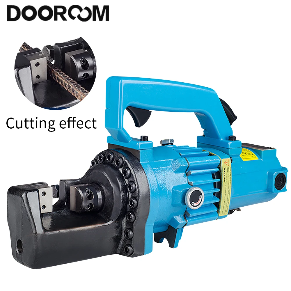 DOOROOM RC-16 Electric Hydraulic Rebar Cutting Pliers Electric Steel Cutter 4-16mm 220V Portable Steel Bar Cutting Tool 12 16mm heavy duty nuts splitter tools set nut breaker tool durable portable manual remover extractor hand splitting tool