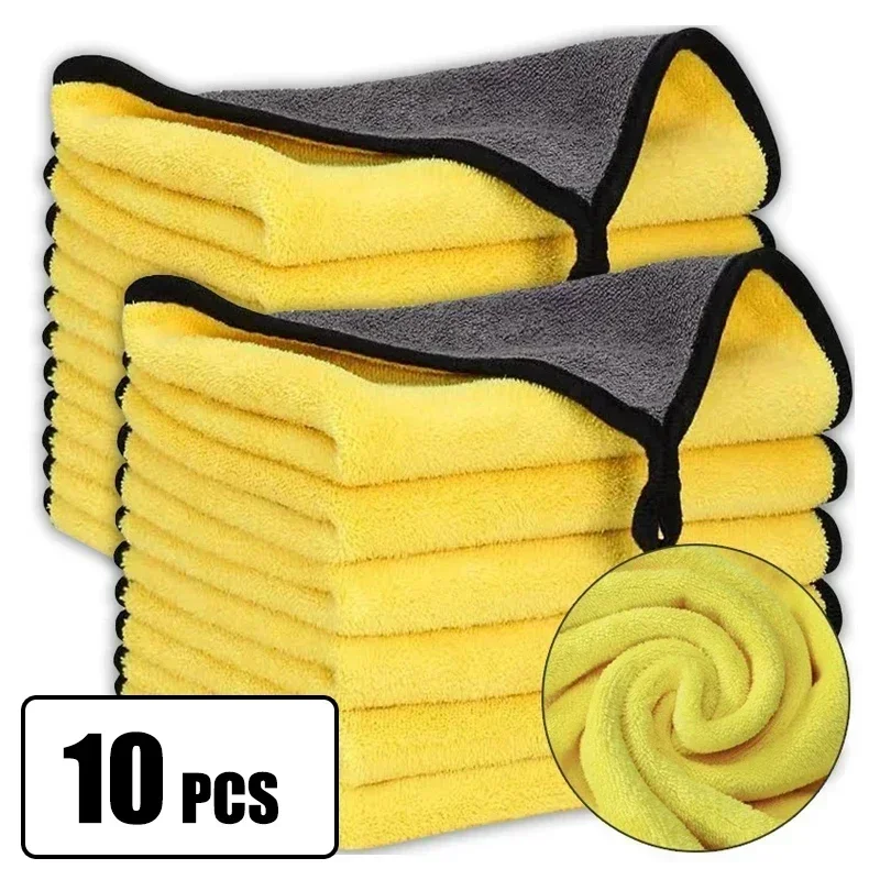Car Wash Towel Microfiber High Water Absorption Cleaning Towels Thickened Soft Car Washing Drying Cloth Car Care Cloth Detailing