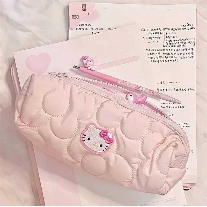 Pencil case, Sanrio Kt Cat Pencil Pouch, Large Capacity Pen Case, Cute Hello Kitty Cosmetic Bag, Girls Student Supplies Stationery Gifts