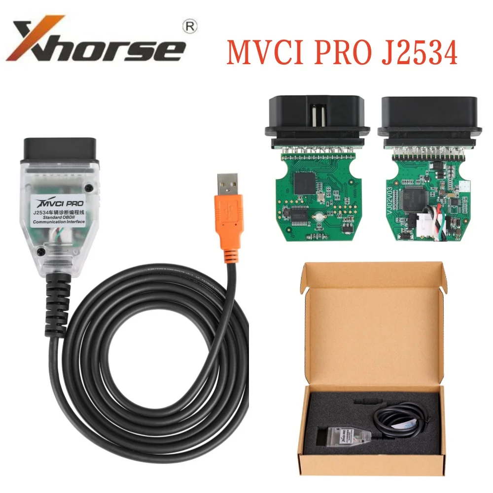 Xhorse MVCI PRO J2534 Cable Vehicle Diagnostic Programming Cable Support D-PDU and J2534 For IDO S