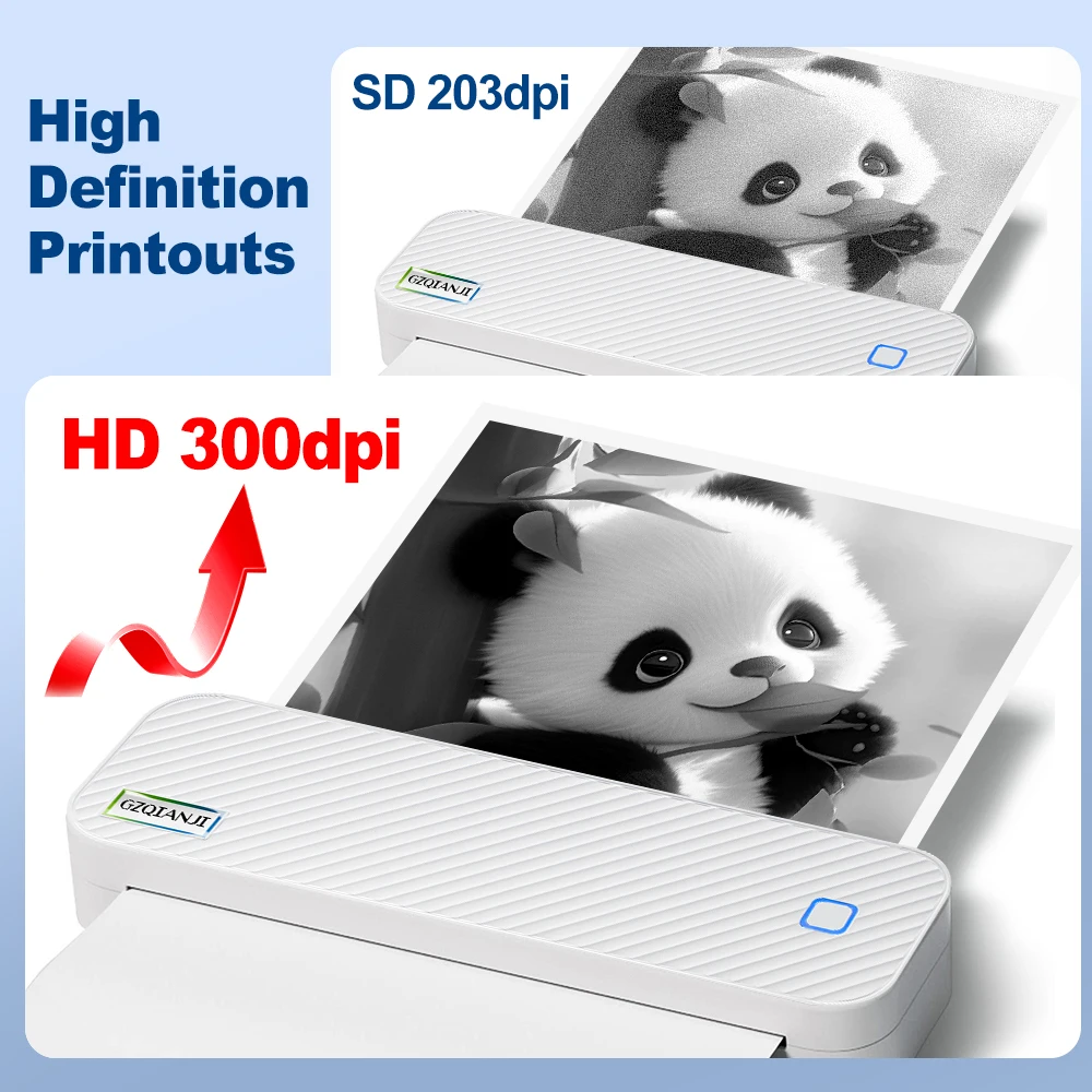 New Upgrade 300dpi A4 Thermal Photo Printer Portable Bluetooth Wireless Tattoo Stencil Maker For Print Pattern PDF Document Use