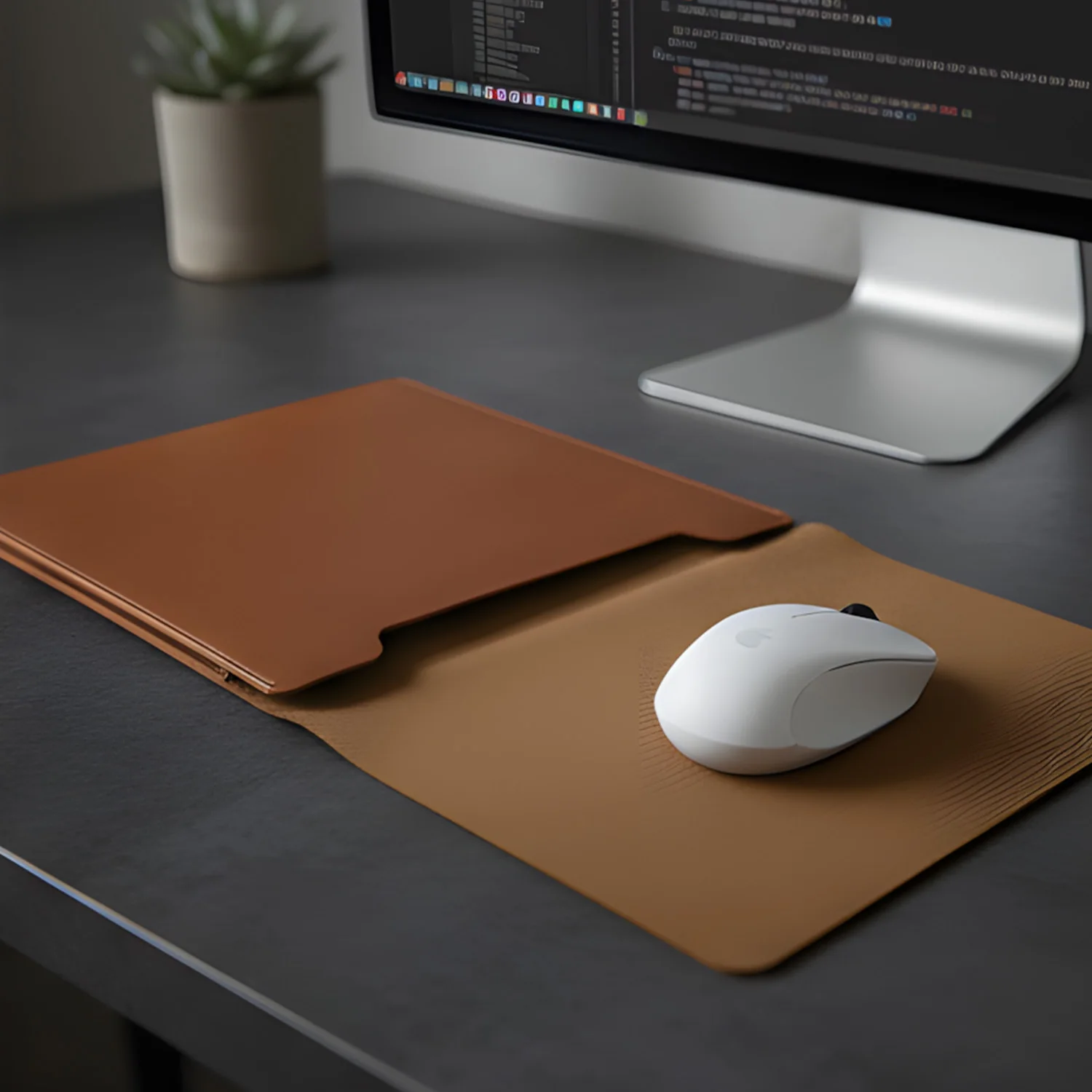 Elegant PU Leather Laptop Sleeve - Waterproof & Anti-Scratch, Portable