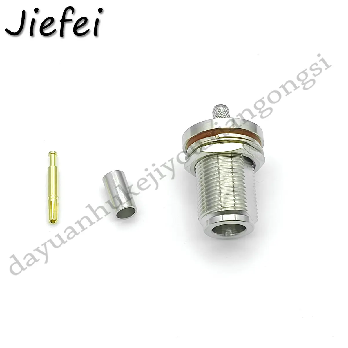 20-50 Pz Ottone N Femmina Jack Paratia Crimp Per Rg58 Rg142 Lmr195 Rg400 Cavo N Tipo Connettore Rf