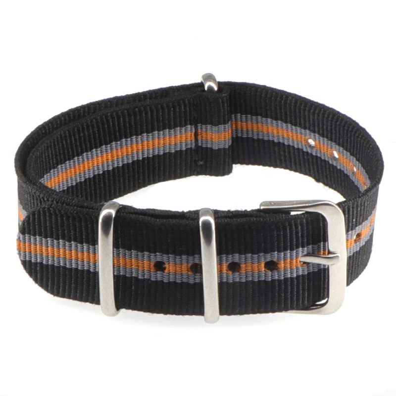 Nylon Army Sports Black Watch Strap with Belt Buckle