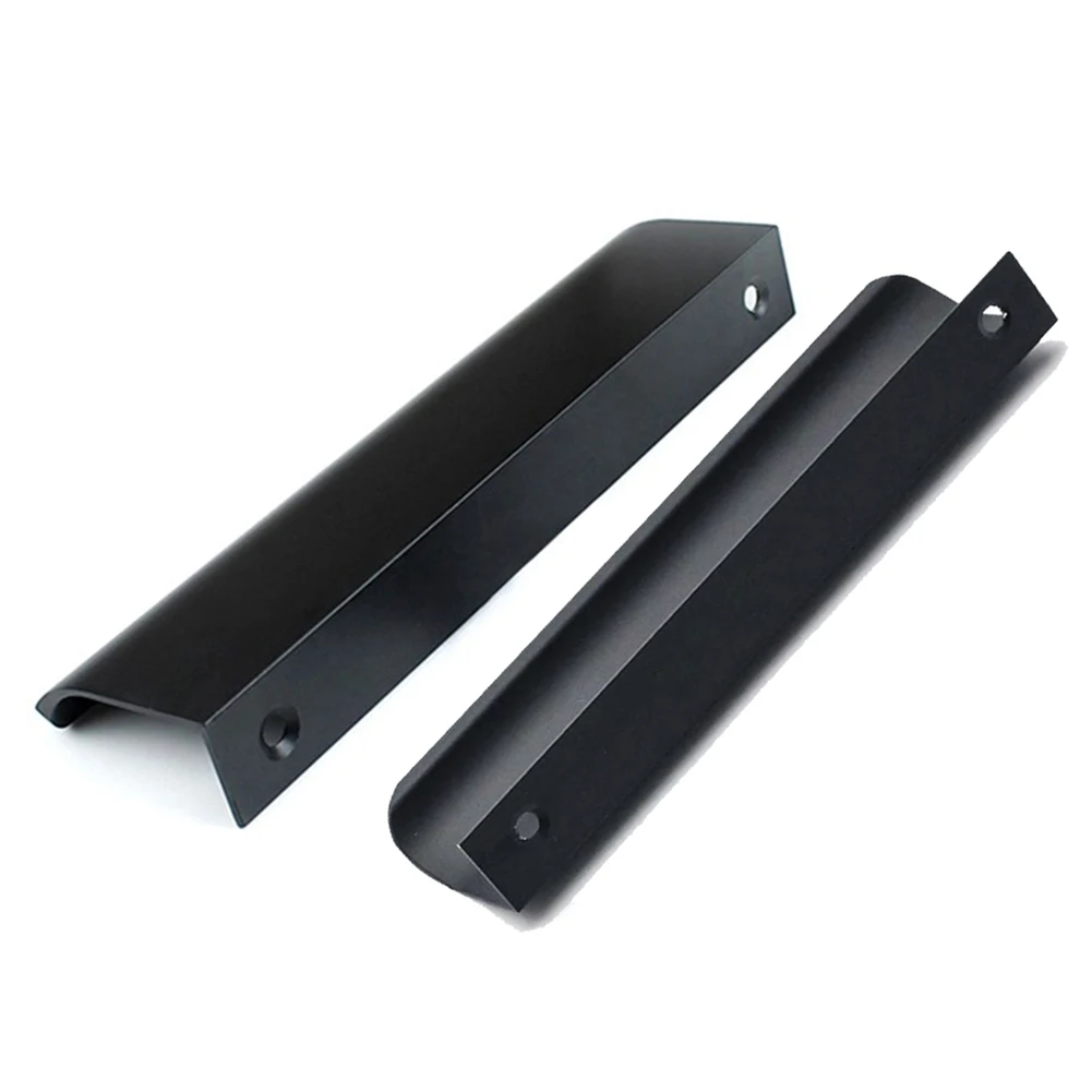 

Door Hardware Pull Rings Edge Pull Handle Cabinet Handles For Cupboard Drawer 80-400mm Aluminum Alloy With Screws