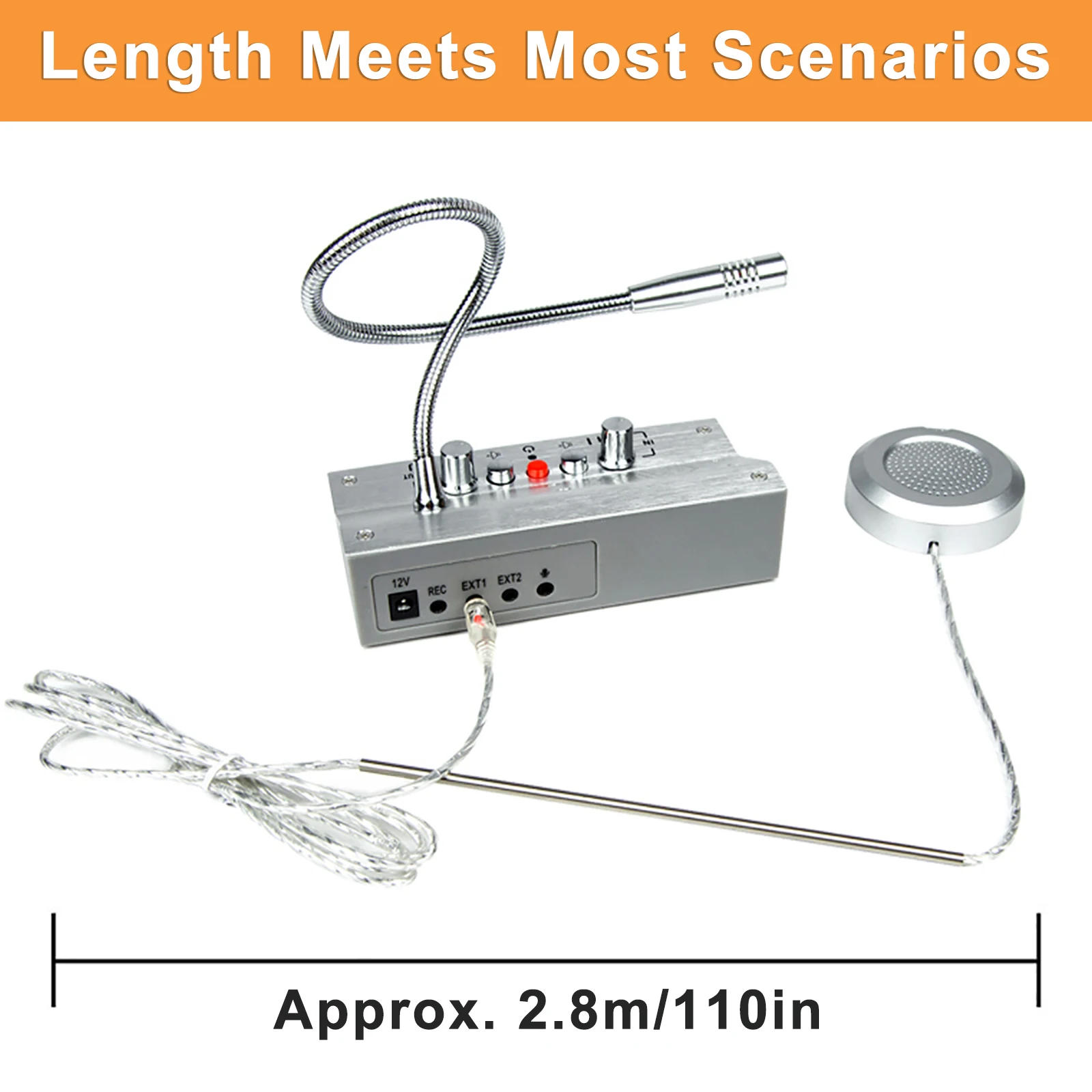 Window Intercom Dual Way Intercommunication Microphone Talk Through Glass Intercom Speaker System for Bank Counter Office Ticket