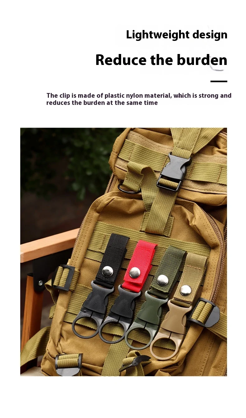 Rugged Nylon Water Bottle Holder with Secure Strap for Easy Hydration