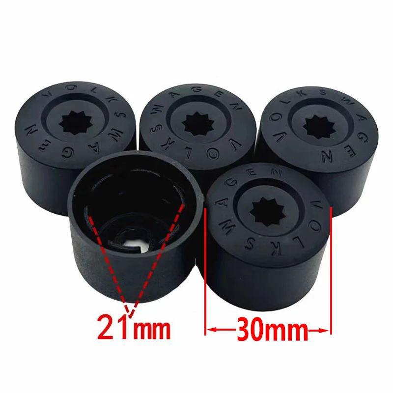 Car Wheel Lug Nuts Covers Bolt Head Protection Cap for Volkswagen Golf