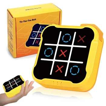 Unisex 3-in-1 Electronic Tic Tac Toe Game Travel Puzzle Toy Infinite Board Portable Memory Learning Game for Kids Adults Ages 3+ 1