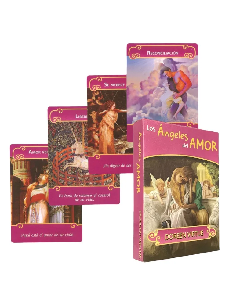 Divinatory Cards Romance Anjos dos Arcanjos e Guia PDF Book Edição  Espanhola Jogos de tabuleiro Tarot Doreen Virtue - AliExpress