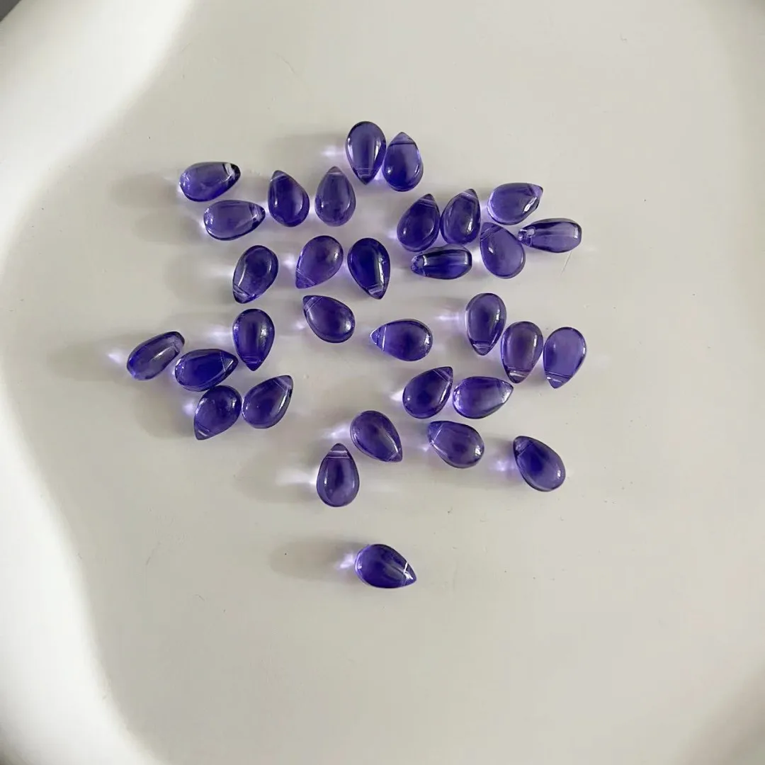Gradient Water Drop Czech Glass Beads for DIY Jewelry & Craft Accessories (30 Pieces)
