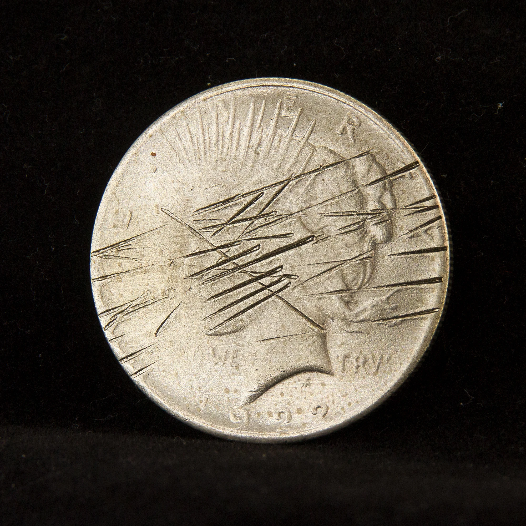 미국 1922 하비 다크 나이트 자유의 여신 동상 동전, 양면 스크래치 기념 은달러, 양면 동전 - AliExpress