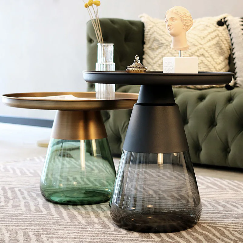 

Gold Designer Coffee Table Aesthetic Metal Center Mini Glass Coffee Table Modern Design Mesas De Centro Para Sala Home Furniture