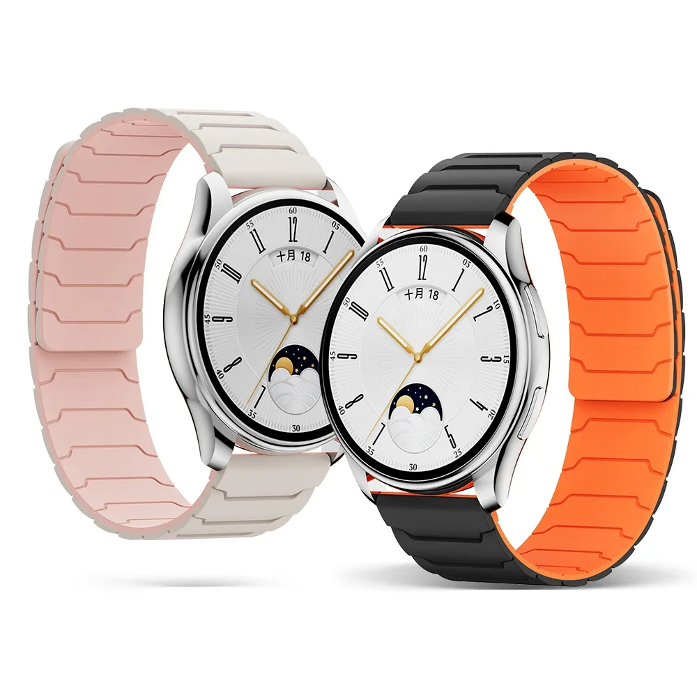 20mm 22mm Magnetic Band For Samsung Galaxy Watch 7 6 5 4 40mm 44mm Silicone Strap for Galaxy 5 Pro 4/6 Classic Gear S3 Bracelet
