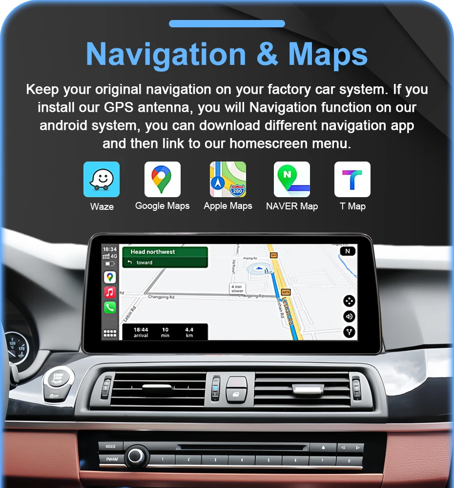 12,5 "Linux Bildschirm Drahtlose CarPlay Auto Radio Android Auto Stereo Für BMW 5er F10/F11 2011-2016 Bluetooth Multimedia Player – Detail 12