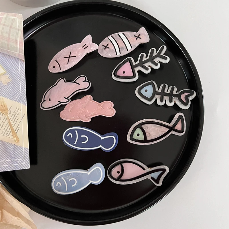 Japanische süße kleine Fischgräten Haarnadel Mädchen Pony Clip gebrochene Haars pange Student Original Spaß Clip Haars pangen Kopf bedeckung – Detail 5