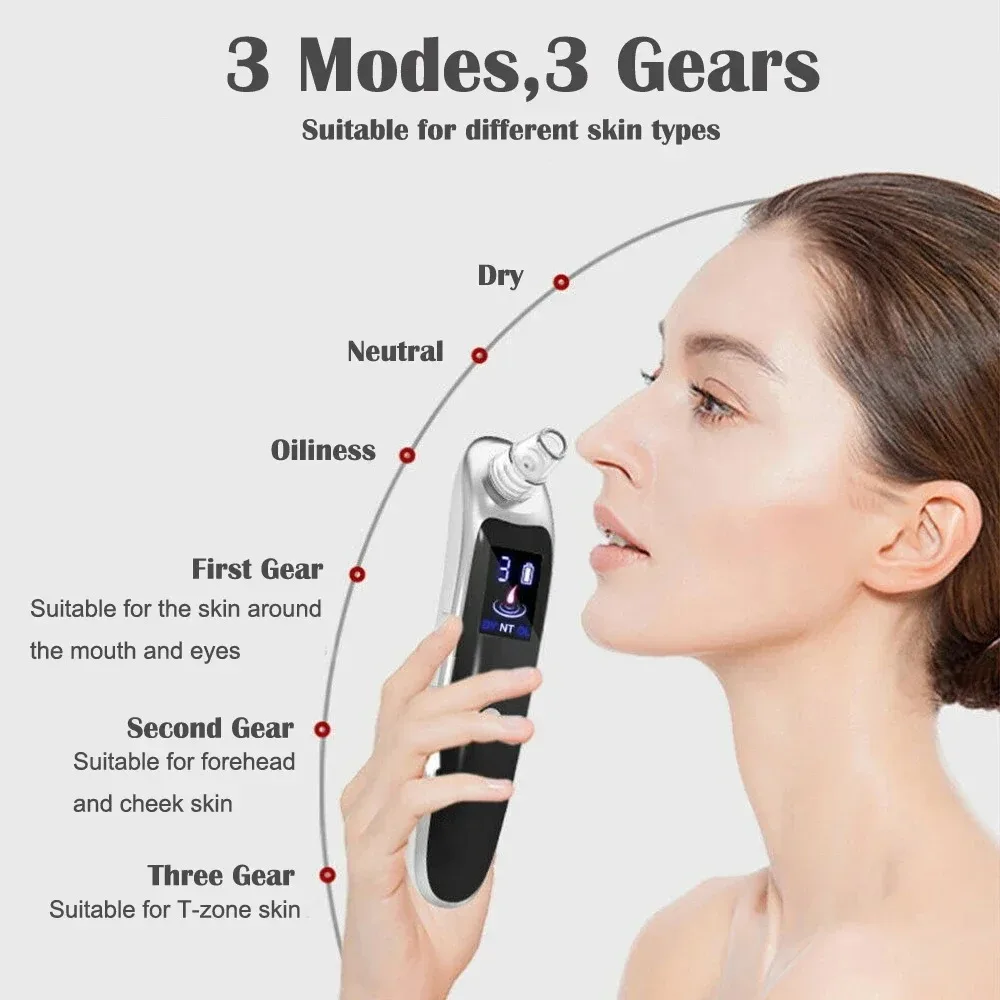 ZJM0001- Facial Blackhead and Acne Removal Cleaner Electric Blackhead Removal Tool Facial Vacuum Cleaner