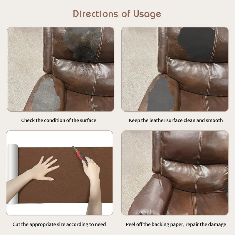 20X30cm Self-Adhesive Leather Patches DIY Sofa Repair Leather Stickers Synthetic Subsidy PU Stickers Car Seat Repair Material