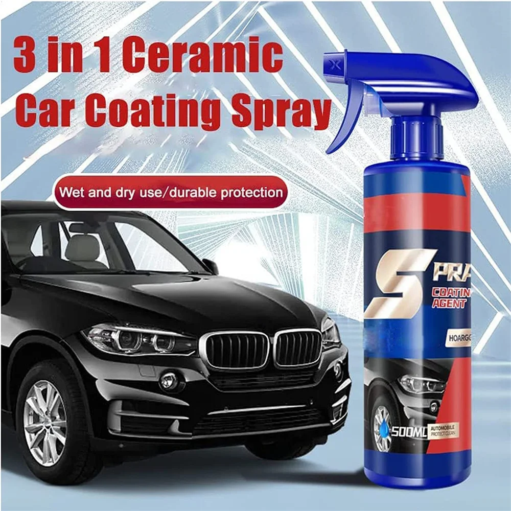 500ml 3 In 1 High Protection Quick Car Coating Spray Coat Ceramic